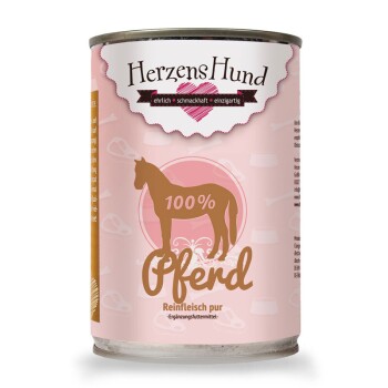 HerzensHund Reinfleisch pur Pferd 12x400g