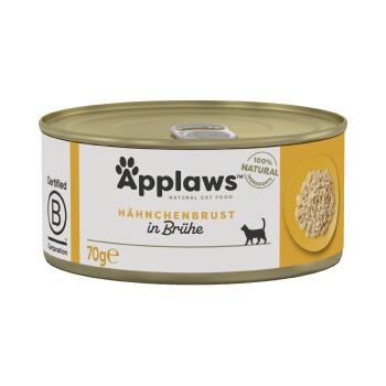Applaws Nassfutter Katze Adult in Brühe Hühnerbrust 24x70 g