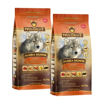 WOLFSBLUT Adult Alaska, mit Lachs und Kartoffel 2x12,5 kg