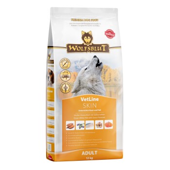 WOLFSBLUT Adult VetLine Skin, Weißer Meeresfisch 12 kg