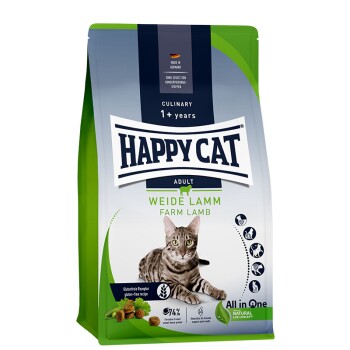HAPPY CAT Culinary Trockenfutter Katze Adult, Weide-Lamm 10 kg