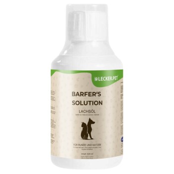 Lyra Pet Lecker.Pet Barfer's Solution 100 % Lachsöl für Hunde & Katzen 1,5 l