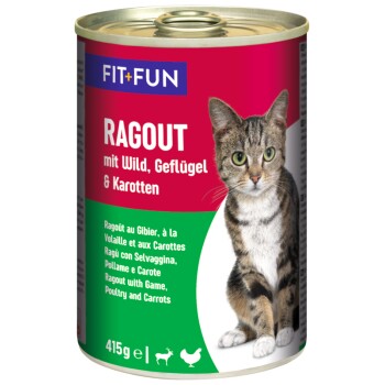 FIT+FUN Ragout Wild, Geflügel und Karotten 48x415 g