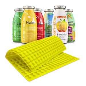 SmoothieDog 6er Pack Mix 6x 250ml + Trixie Backmatte Gelb