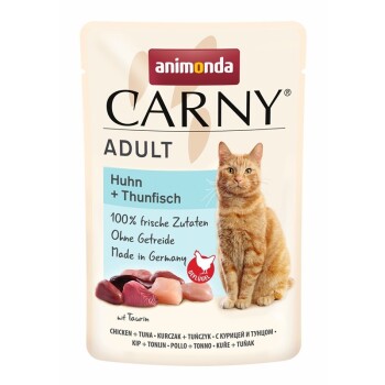 animonda Carny Nassfutter Katze Adult Huhn & Thunfisch 48x85 g