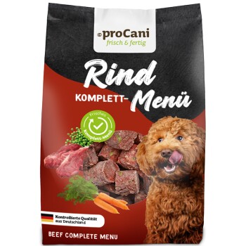 ProCani BARF Komplettmenü Hund TK-Nuggets Napffertig 6x750 g Rind