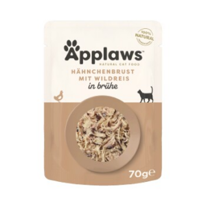 Applaws Nassfutter Katze Adult Hühnerbrust und Wild Reis 12x70 g
