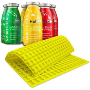 SmoothieDog 6er Pack Klassik 6x 250ml + Trixie Backmatte Gelb