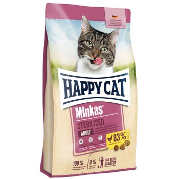 HAPPY CAT Minkas Trockenfutter Katze Adult, Sterilised, Geflügel 10 kg