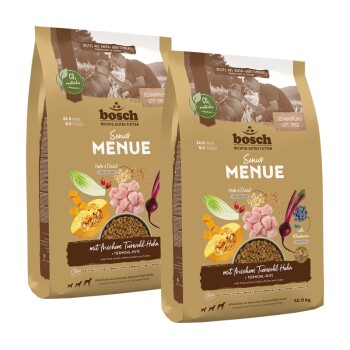 bosch HPC Trockenfutter Hund Senior Menue Tierwohl-Huhn 2x12 kg