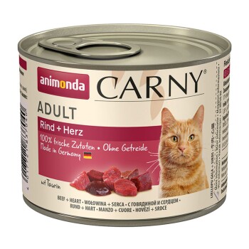 animonda Carny Nassfutter Katze Adult Rind und Herz 6x200 g