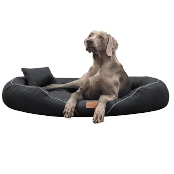 Tierlando TIFFANY Couture - Orthopädisches Hundebett anthrazit 1,75 m, 20 cm, 1,15 m