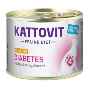 KATTOVIT Feline Diet Nassfutter Katze Diabetes Adult Huhn 12x185 g