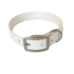 bio-leine 21-30cm HU Biothane Halsband weiß 34 cm, 45 cm