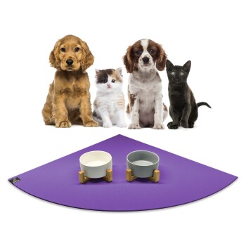 SANOZOO ® - Napfunterlage Eckrund - Öko-Tex und Made in Germany lila 80 cm, 80 cm