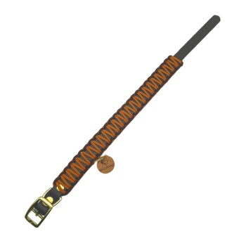 Wildfang Hundehalsband "Naturgeflüster" aus Biothane mit Paracord (XXS - 20 - 26 cm Halsumfang - 16 mm Stärke)