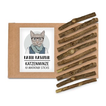Kater Kasimir Matatabi Sticks (Katzenminze Sticks), 10er Set