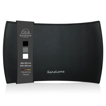 KaraLuna Napfunterlage aus Silikon 60x40 cm geschwungen schwarz