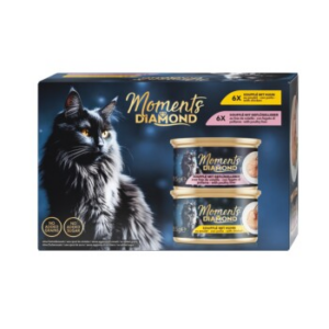 MOMENTS Diamond Nassfutter Katze Adult Soufflé MultiPack12x85 g