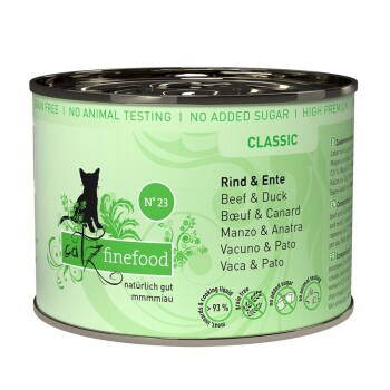 Catz finefood Nassfutter Katze Classic Adult No. 23 Rind und Ente 6x200 g