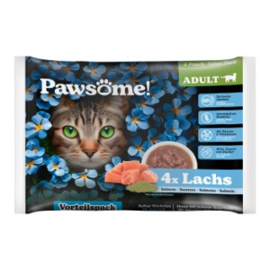 Pets Nature GmbH Pawsome Adult Flowpack Lachs 4x85 g