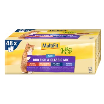 MultiFit Adult Jelly Duo Fish & Classic Mix Multipack 48x100 g