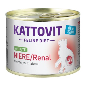 KATTOVIT Feline Diet Nassfutter Katze Niere/Renal Adult Pute 12x185 g