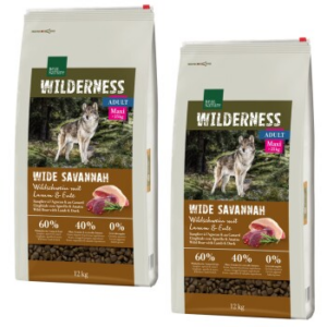 REAL NATURE WILDERNESS Maxi Adult Wide Savannah mit Wildschwein, Lamm & Ente 2x12 kg