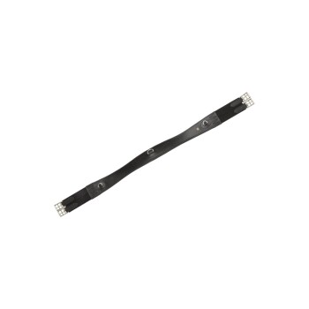 4Horses Leder-Sattelgurt geschweift schwarz 1,35 m