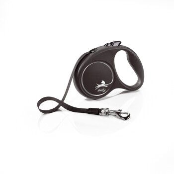 Flexi Black Design Gurt schwarz S, 5 m, 15 kg