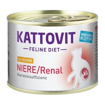 KATTOVIT Feline Diet Nassfutter Katze Niere/Renal Adult Huhn 12x185 g