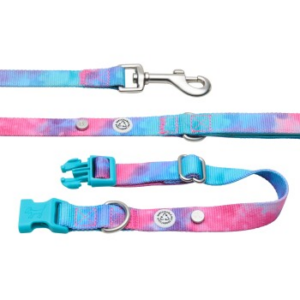 Barkalot Hundehalsband-Auslaufset blau/ türkis/ bunt M