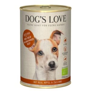 DOG'S LOVE BIO 6x400g Rind mit Reis, Apfel & Zucchini