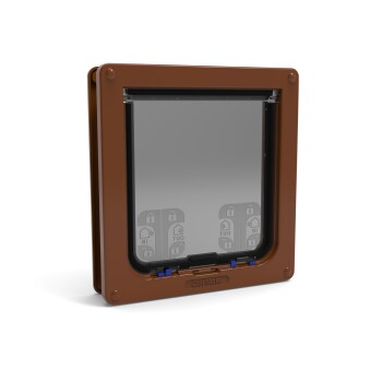 Cat Mate Große Katzenklappe mit 4-Wege-manueller Verriegelung, 221 braun