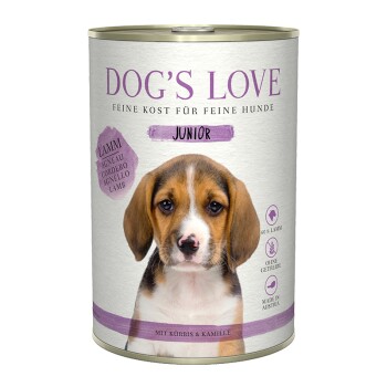 DOG'S LOVE Junior Lamm mit Kürbis 6x400 g