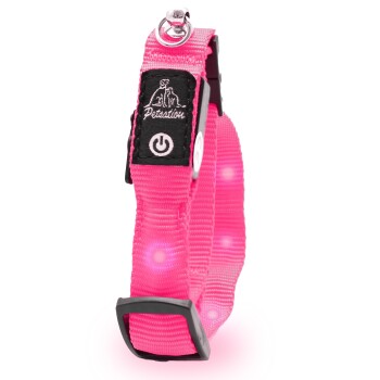 Petsation leuchtendes Katzenhalsband pink