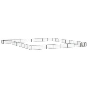 VidaXL Hunde Laufstall / Freilaufgehege mit Unterstand 9 m, 9 m, 50 cm