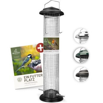 wildtier liebe Futterspender für Erdnüsse 38cm, Schwarz
