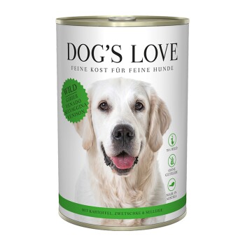 DOG'S LOVE Adult Classic 6x400g Wild mit Kartoffel und Zwetschge