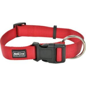 AniOne Halsband Classic Nylon rot XL