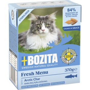 BOZITA Nassfutter Katze Sterilised Häppchen in Gelee mit Huhn & Rind 6x370 g