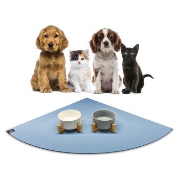 SANOZOO ® - Napfunterlage Eckrund - Öko-Tex und Made in Germany hellblau 60 cm, 60 cm