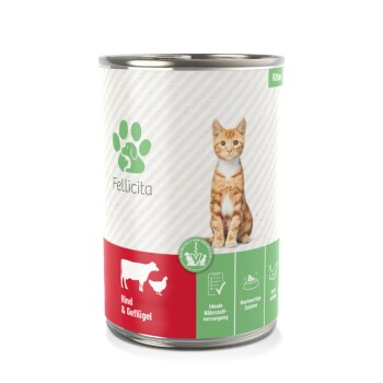 Fellicita Rind & Geflügel für Kitten 6x 400g