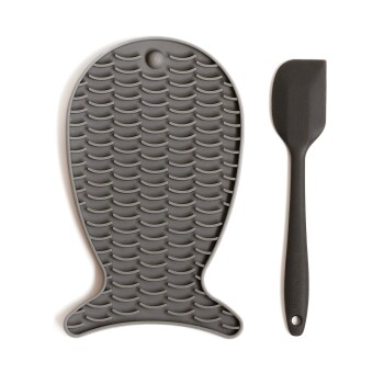 Minty&Marla Schleck Set mit Spatel Katze grau