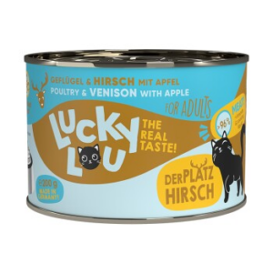 Lucky Lou Nassfutter Katze Adult Geflügel und Hirsch 6x200 g
