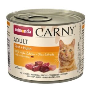 animonda Carny Nassfutter Katze Adult Huhn und Rind 6x200 g