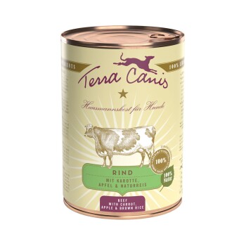 Terra Canis Classic Adult 6x400g Rind mit Karotte, Apfel und Naturreis