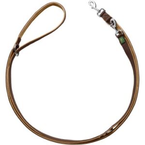 Hunter Verstellbare Führleine Neopren braun/ caramell 1,5 cm, 3 m