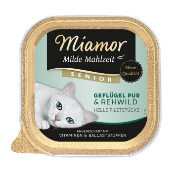 Miamor Milde Mahlzeit Senior Geflügel und Rehwild 16x100 g