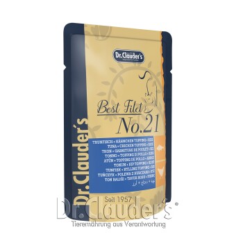 Dr. Clauder's Best Filet No. 21 Thunfisch + Hähnchen Topping und Reis